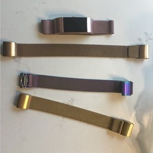 Fitbit Charge 2 with charger and metal bands